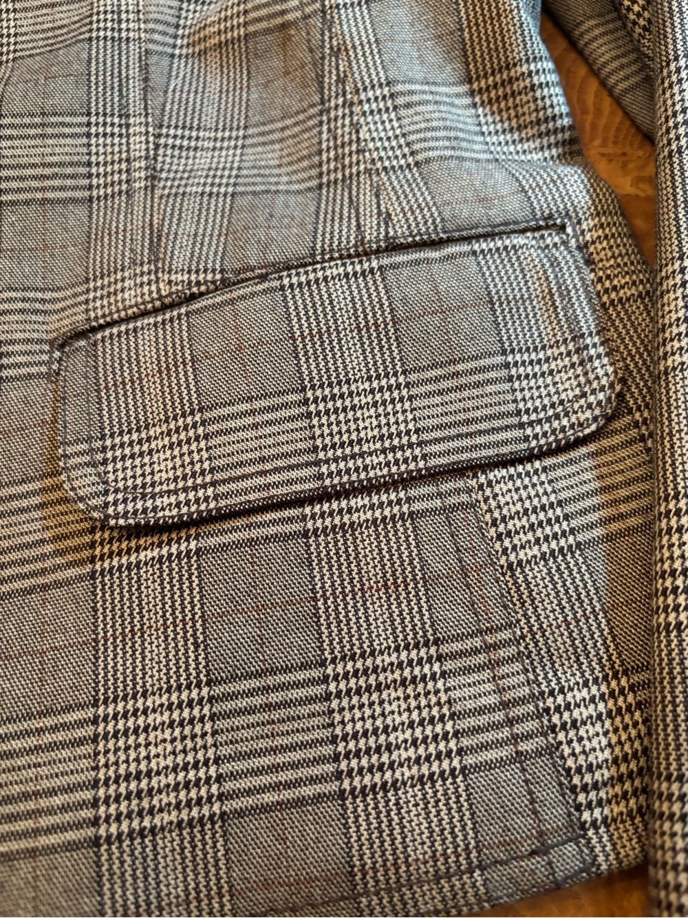 New York & Company Beige Plaid Blazer - Picture 6 of 10